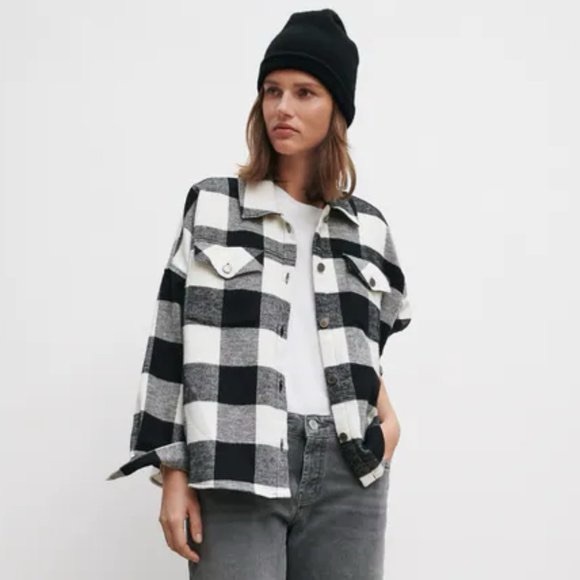 Zara Buffalo Plaid Women's Shacket - Picture 1 of 4